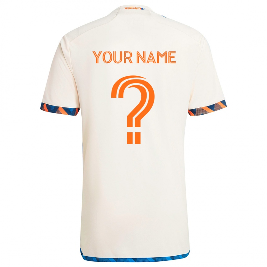 Niño Camiseta Ihren Namen #0 Blanco Naranja 2ª Equipación 2024/25 La Camisa Argentina