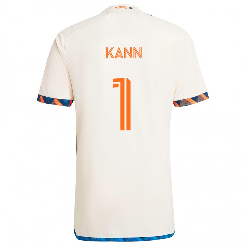 Niño Camiseta Alec Kann #1 Blanco Naranja 2ª Equipación 2024/25 La Camisa Argentina