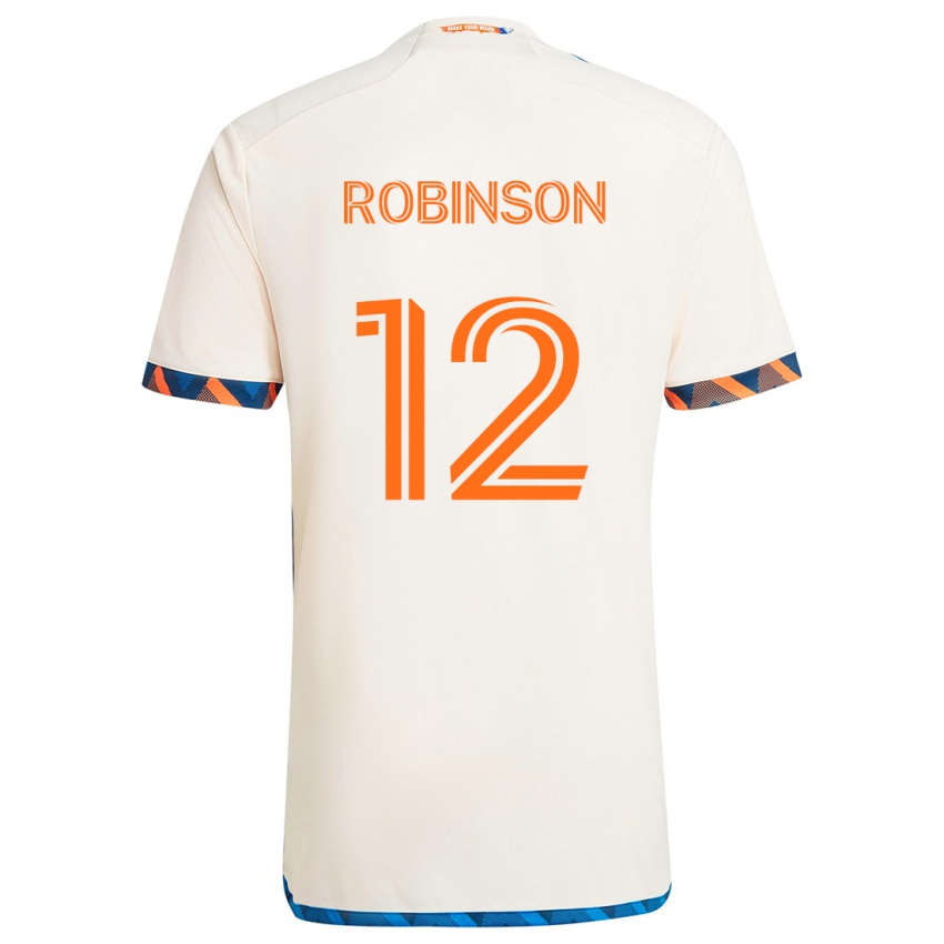 Niño Camiseta Miles Robinson #12 Blanco Naranja 2ª Equipación 2024/25 La Camisa Argentina