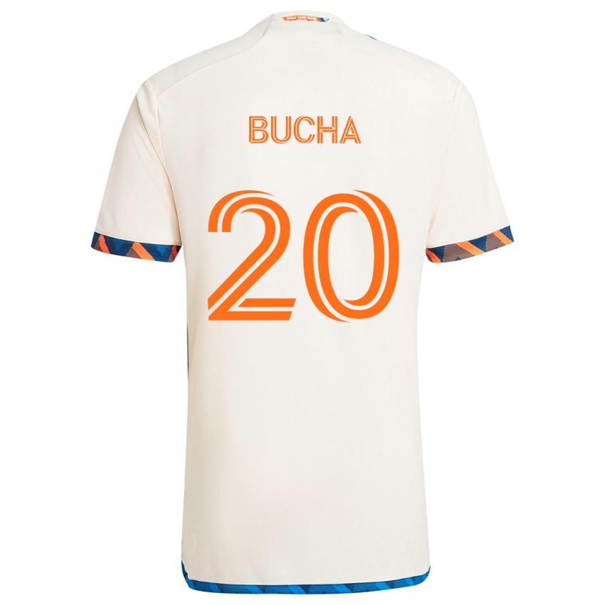 Niño Camiseta Pavel Bucha #20 Blanco Naranja 2ª Equipación 2024/25 La Camisa Argentina