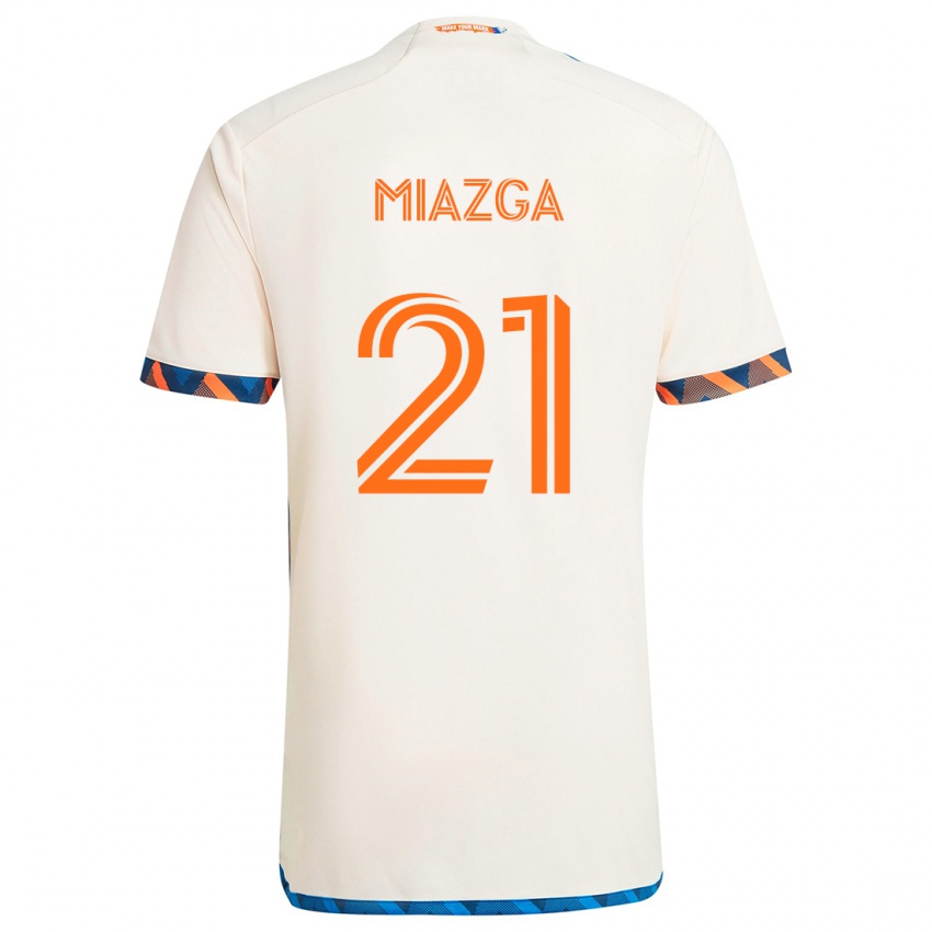 Niño Camiseta Matt Miazga #21 Blanco Naranja 2ª Equipación 2024/25 La Camisa Argentina