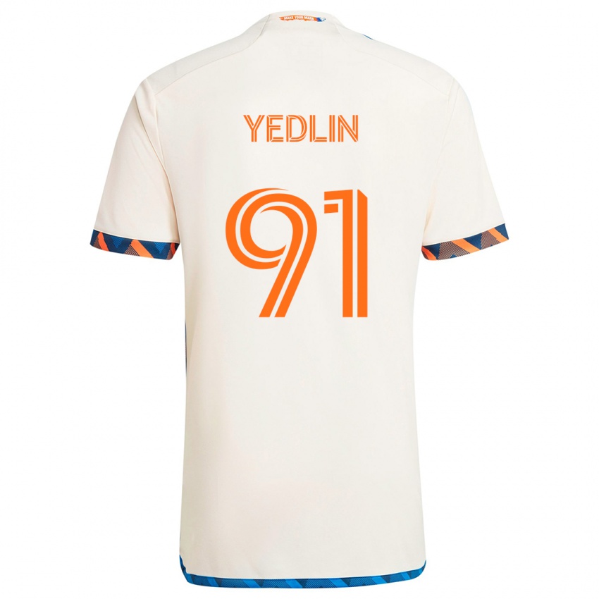 Niño Camiseta Deandre Yedlin #91 Blanco Naranja 2ª Equipación 2024/25 La Camisa Argentina