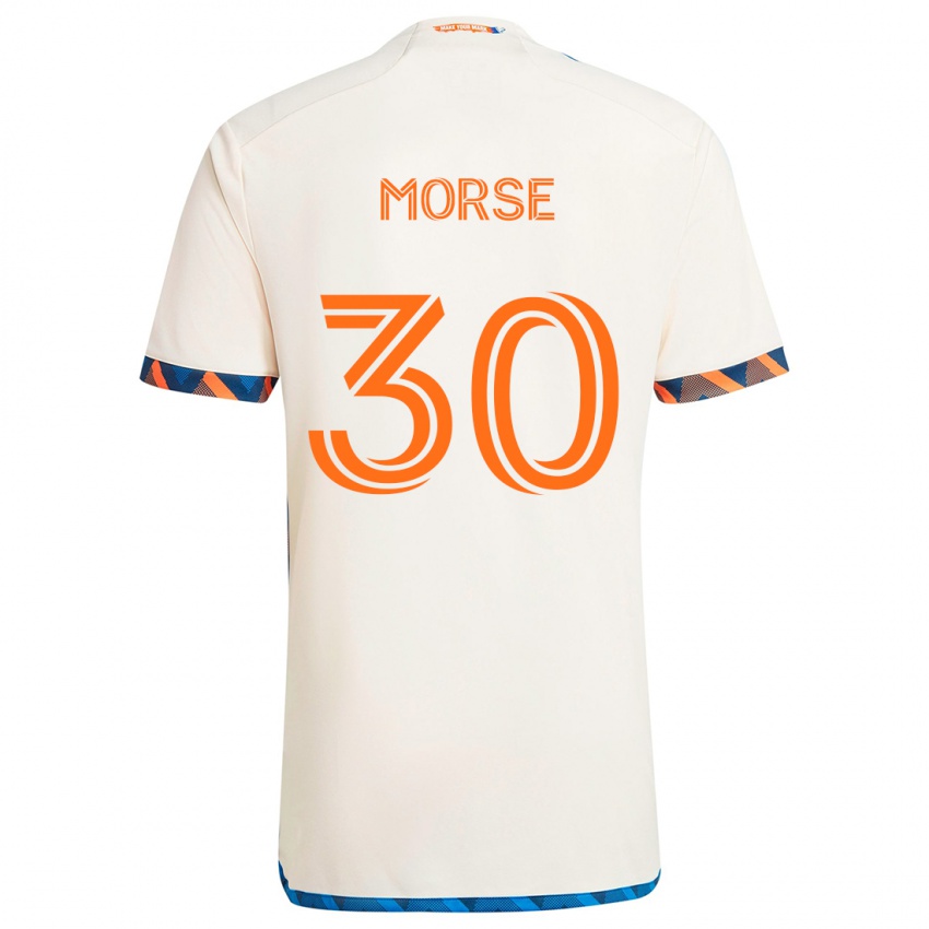 Niño Camiseta Hunter Morse #30 Blanco Naranja 2ª Equipación 2024/25 La Camisa Argentina