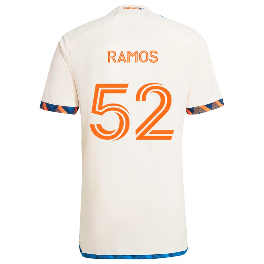 Niño Camiseta Yair Ramos #52 Blanco Naranja 2ª Equipación 2024/25 La Camisa Argentina