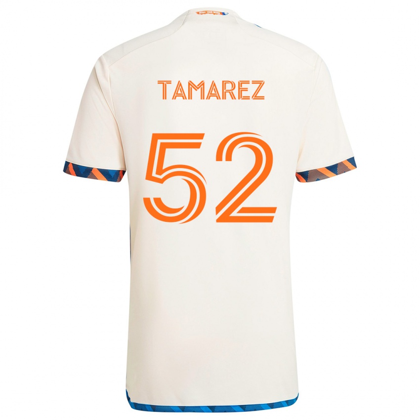 Niño Camiseta Lucas Tamarez #52 Blanco Naranja 2ª Equipación 2024/25 La Camisa Argentina