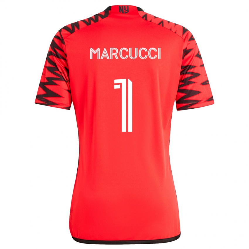 Niño Camiseta Aj Marcucci #1 Rojo Negro Blanco 2ª Equipación 2024/25 La Camisa Argentina