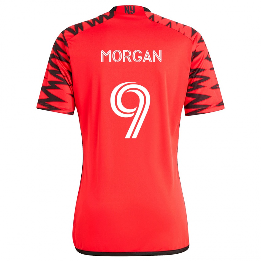 Niño Camiseta Lewis Morgan #9 Rojo Negro Blanco 2ª Equipación 2024/25 La Camisa Argentina