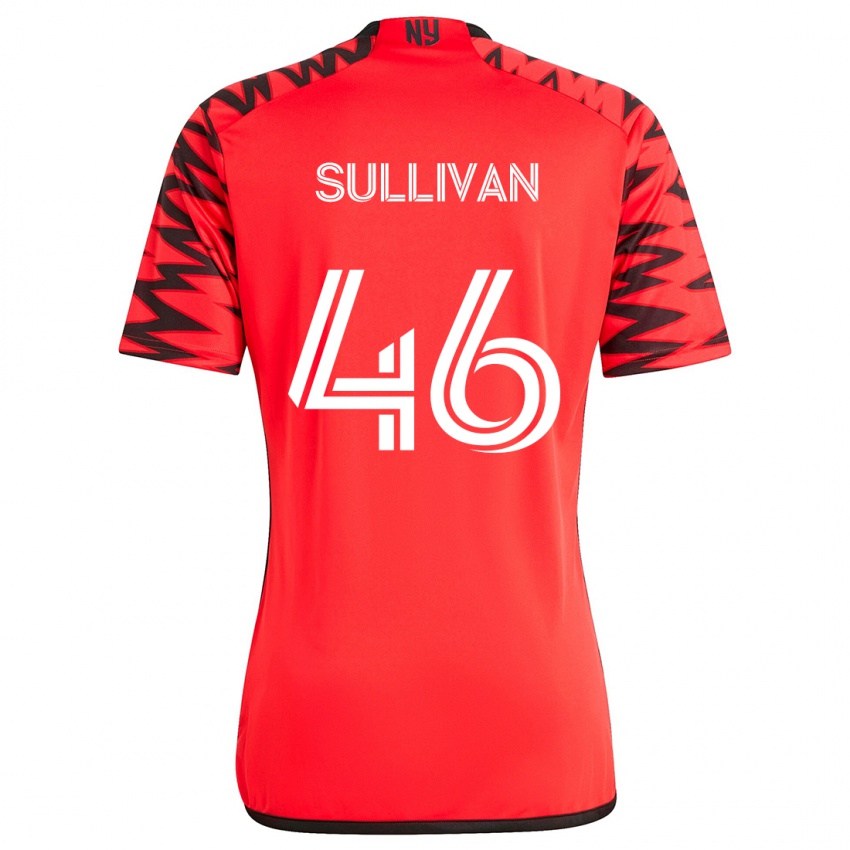 Niño Camiseta Dylan Sullivan #46 Rojo Negro Blanco 2ª Equipación 2024/25 La Camisa Argentina