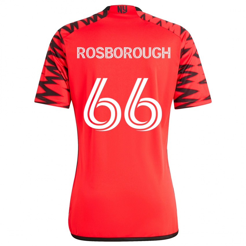 Niño Camiseta Tanner Rosborough #66 Rojo Negro Blanco 2ª Equipación 2024/25 La Camisa Argentina