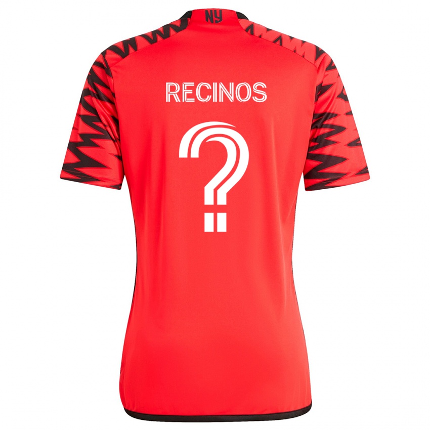 Niño Camiseta Arian Recinos #0 Rojo Negro Blanco 2ª Equipación 2024/25 La Camisa Argentina