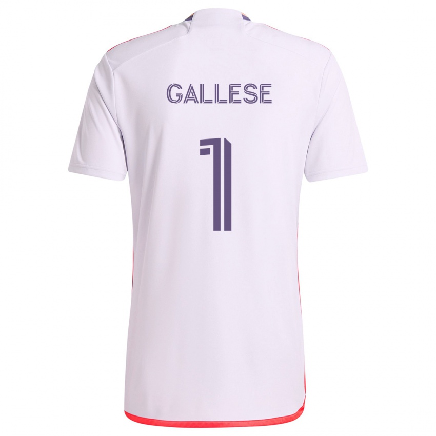 Niño Camiseta Pedro Gallese #1 Blanco Rojo Púrpura 2ª Equipación 2024/25 La Camisa Argentina