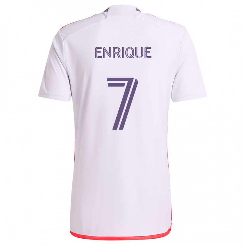 Niño Camiseta Ramiro Enrique #7 Blanco Rojo Púrpura 2ª Equipación 2024/25 La Camisa Argentina