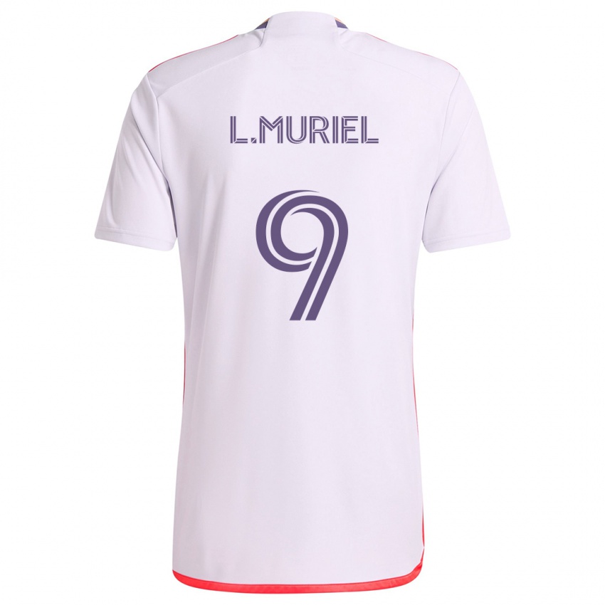 Niño Camiseta Luis Muriel #9 Blanco Rojo Púrpura 2ª Equipación 2024/25 La Camisa Argentina