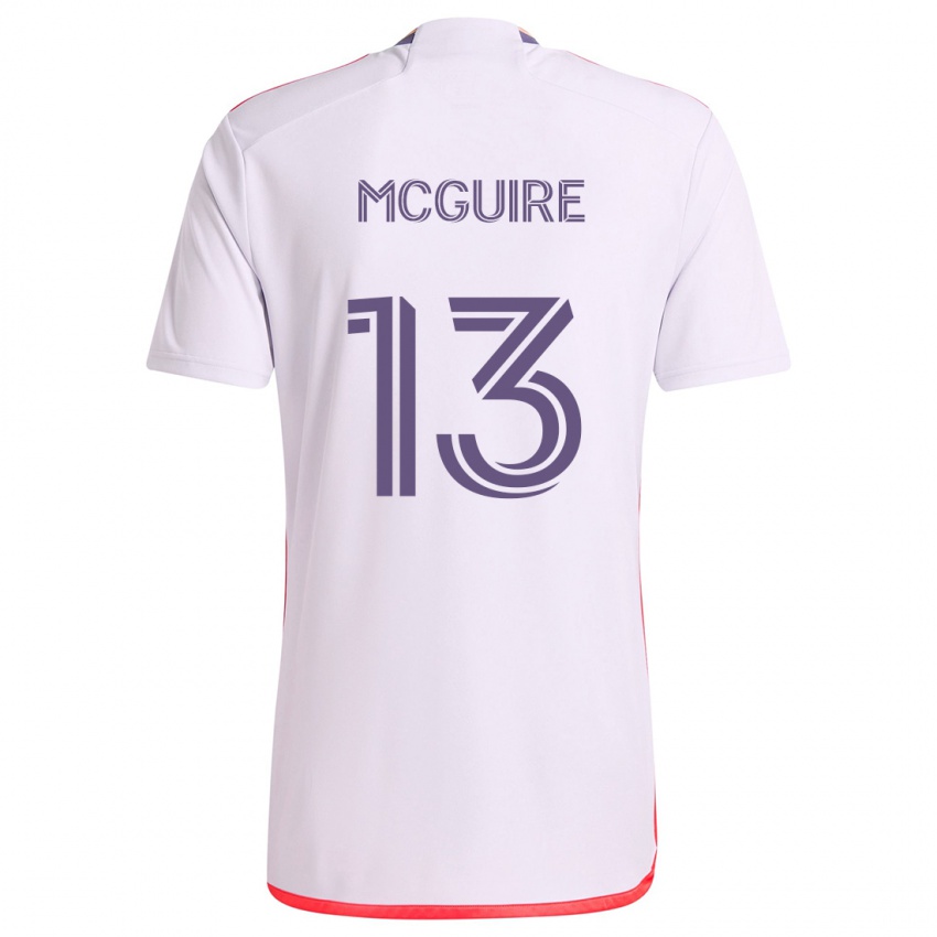 Niño Camiseta Duncan Mcguire #13 Blanco Rojo Púrpura 2ª Equipación 2024/25 La Camisa Argentina