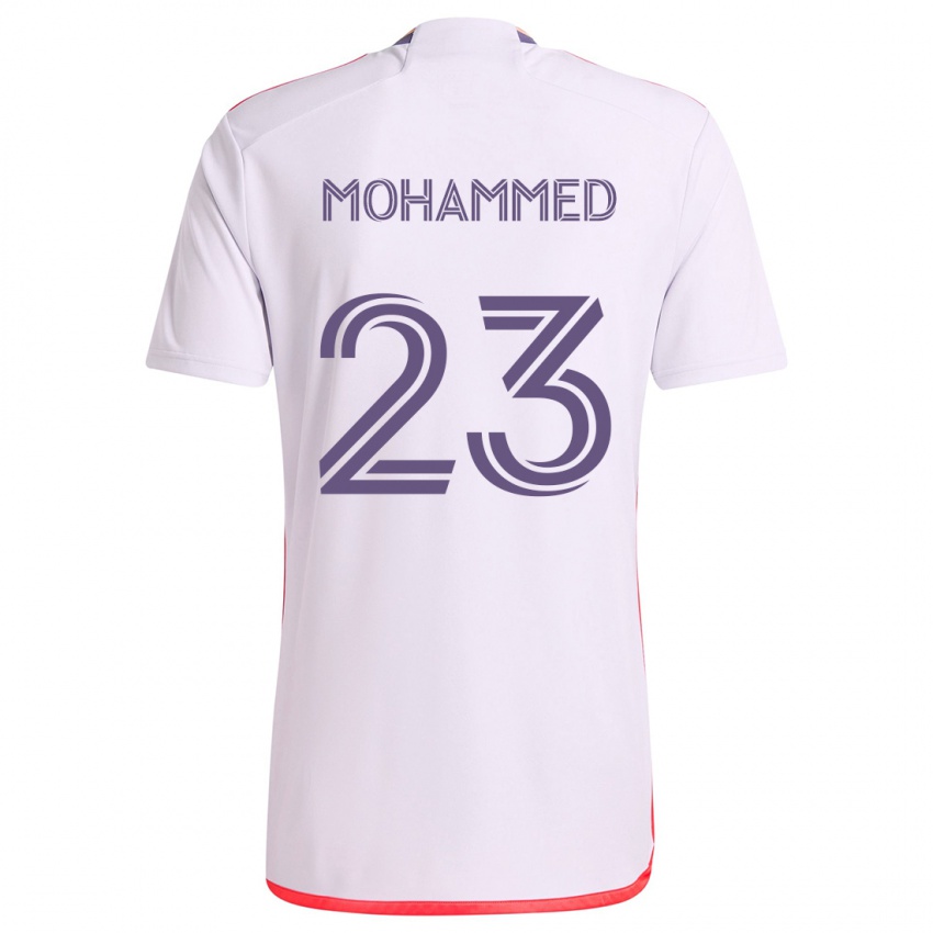 Niño Camiseta Shak Mohammed #23 Blanco Rojo Púrpura 2ª Equipación 2024/25 La Camisa Argentina