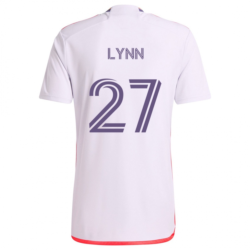 Niño Camiseta Jack Lynn #27 Blanco Rojo Púrpura 2ª Equipación 2024/25 La Camisa Argentina