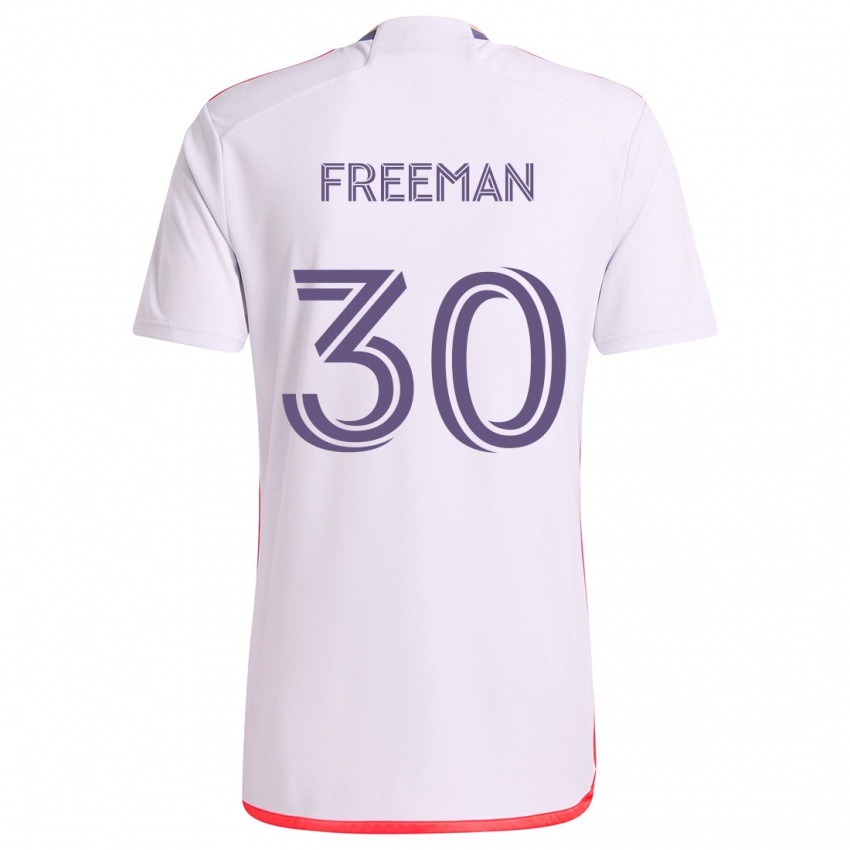 Niño Camiseta Alex Freeman #30 Blanco Rojo Púrpura 2ª Equipación 2024/25 La Camisa Argentina