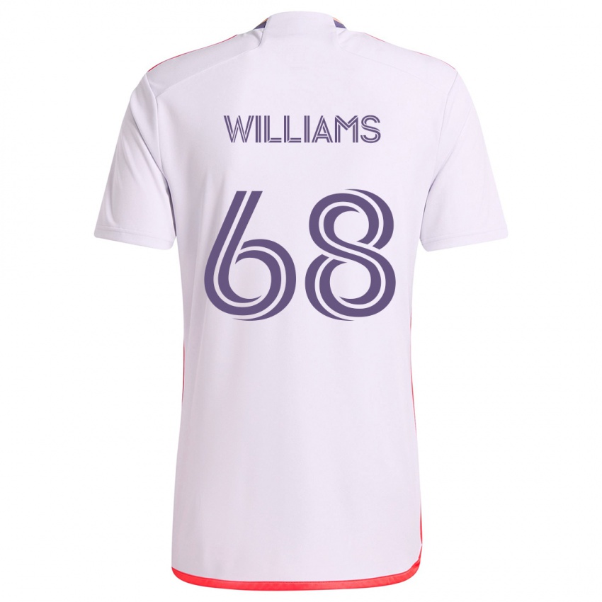 Niño Camiseta Thomas Williams #68 Blanco Rojo Púrpura 2ª Equipación 2024/25 La Camisa Argentina