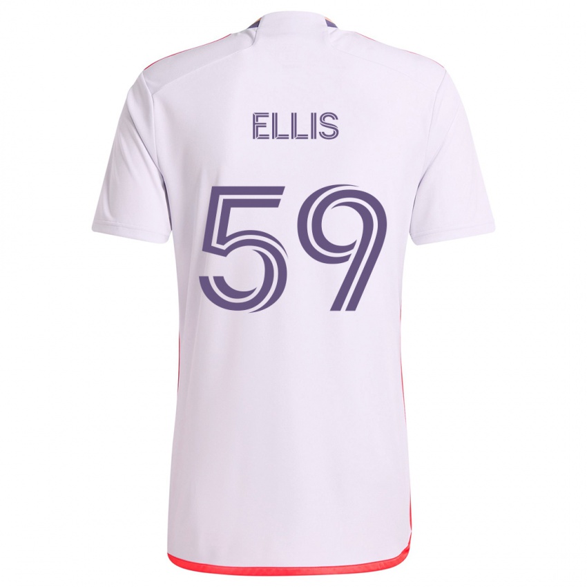 Niño Camiseta Justin Ellis #59 Blanco Rojo Púrpura 2ª Equipación 2024/25 La Camisa Argentina