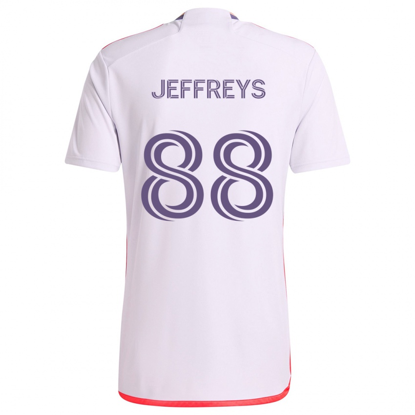 Niño Camiseta Tj Jeffreys #88 Blanco Rojo Púrpura 2ª Equipación 2024/25 La Camisa Argentina