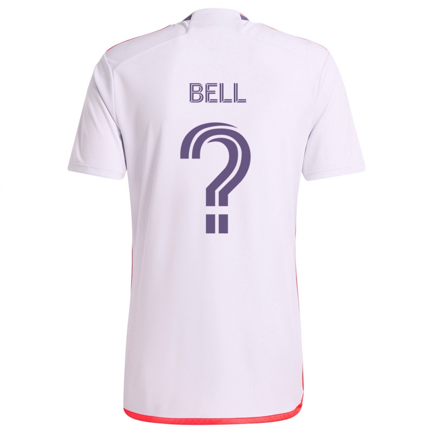 Niño Camiseta Dominic Bell #0 Blanco Rojo Púrpura 2ª Equipación 2024/25 La Camisa Argentina