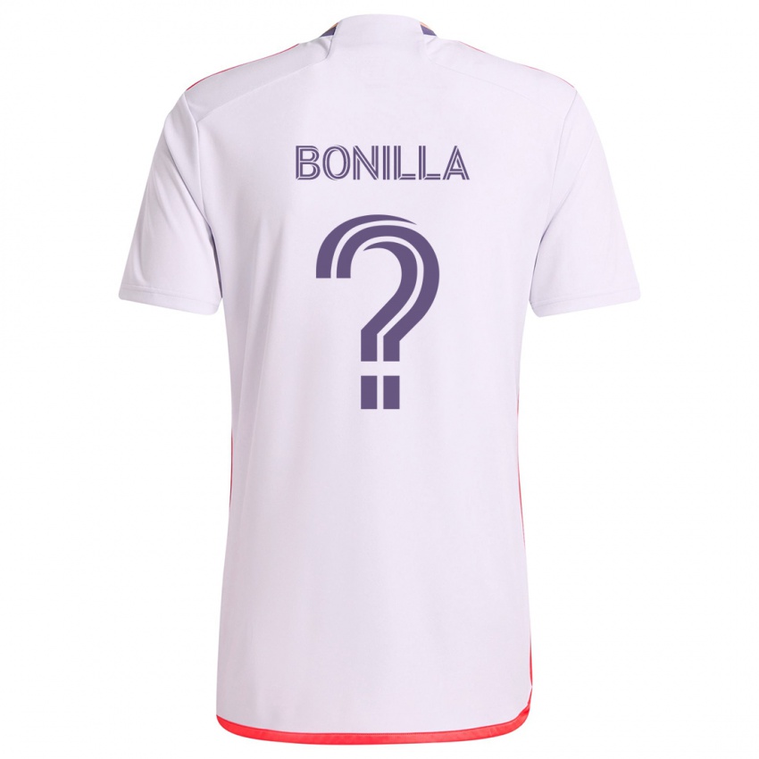 Niño Camiseta Jarell Bonilla #0 Blanco Rojo Púrpura 2ª Equipación 2024/25 La Camisa Argentina