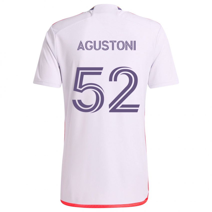 Niño Camiseta Gonzalo Agustoni #52 Blanco Rojo Púrpura 2ª Equipación 2024/25 La Camisa Argentina