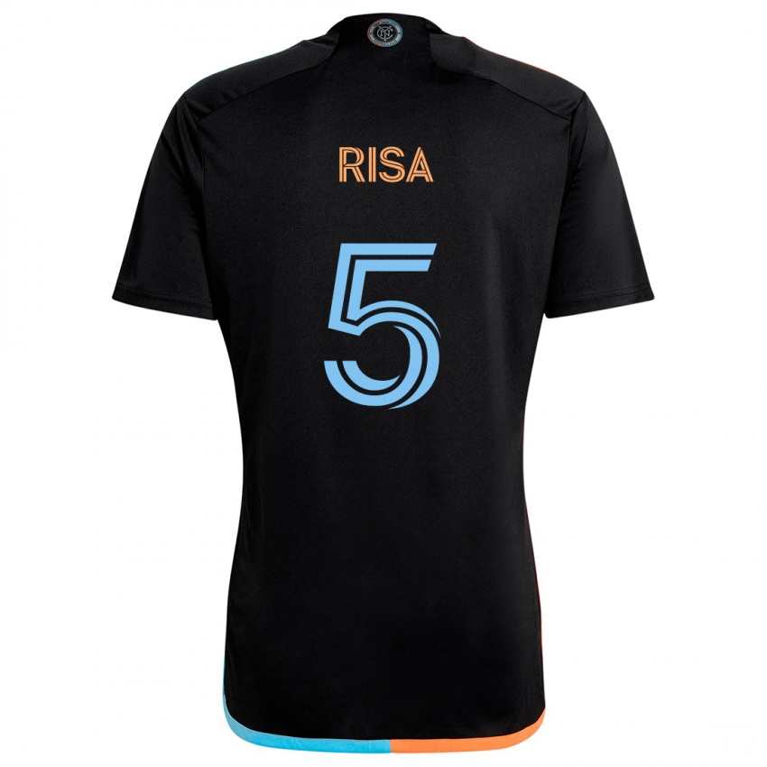 Niño Camiseta Birk Risa #5 Negro Naranja Azul 2ª Equipación 2024/25 La Camisa Argentina