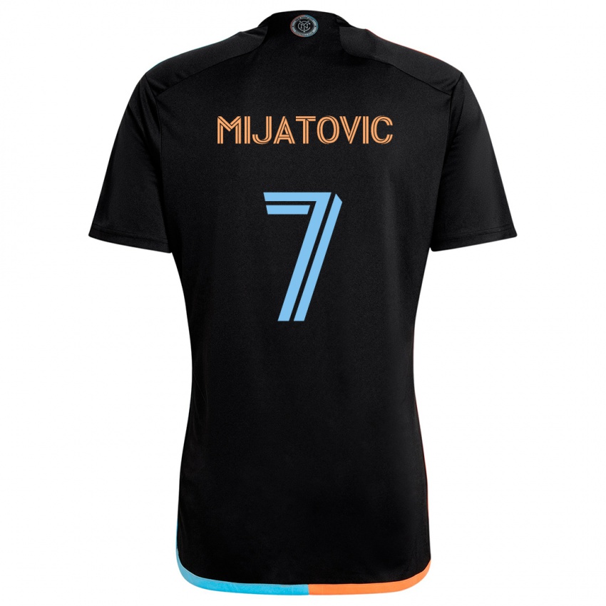 Niño Camiseta Jovan Mijatovic #7 Negro Naranja Azul 2ª Equipación 2024/25 La Camisa Argentina