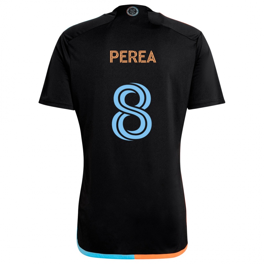 Niño Camiseta Andrés Perea #8 Negro Naranja Azul 2ª Equipación 2024/25 La Camisa Argentina