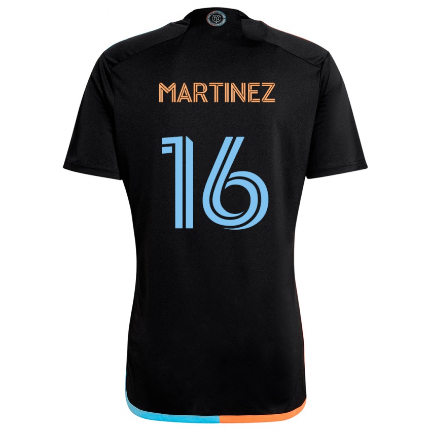 Niño Camiseta Alonso Martínez #16 Negro Naranja Azul 2ª Equipación 2024/25 La Camisa Argentina