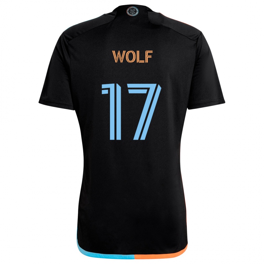 Niño Camiseta Hannes Wolf #17 Negro Naranja Azul 2ª Equipación 2024/25 La Camisa Argentina