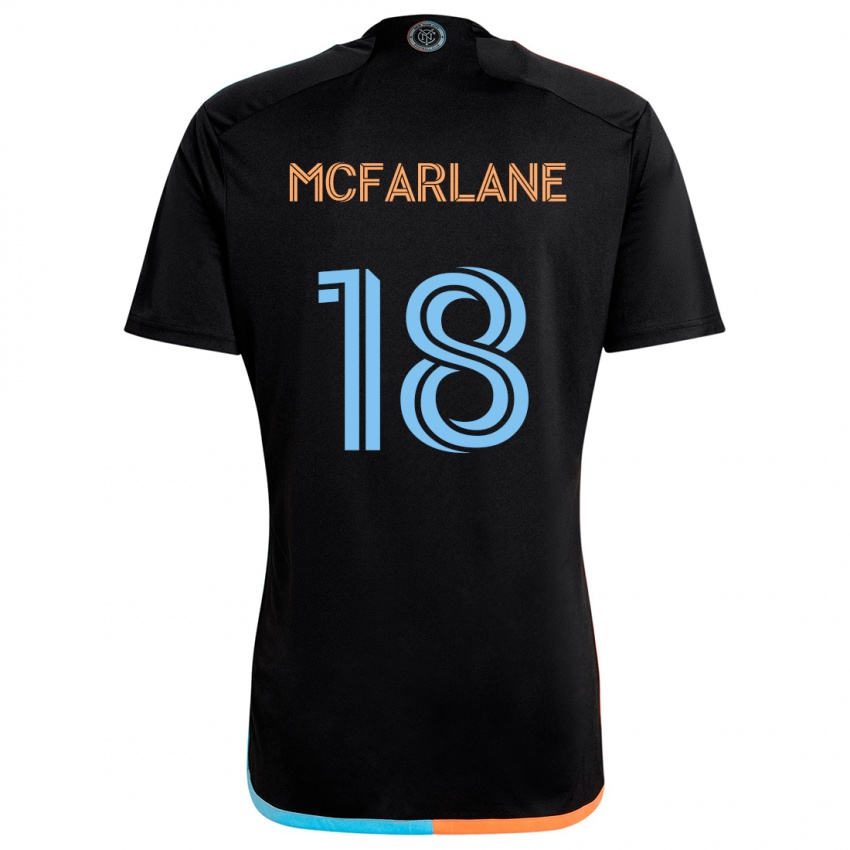 Niño Camiseta Christian Mcfarlane #18 Negro Naranja Azul 2ª Equipación 2024/25 La Camisa Argentina