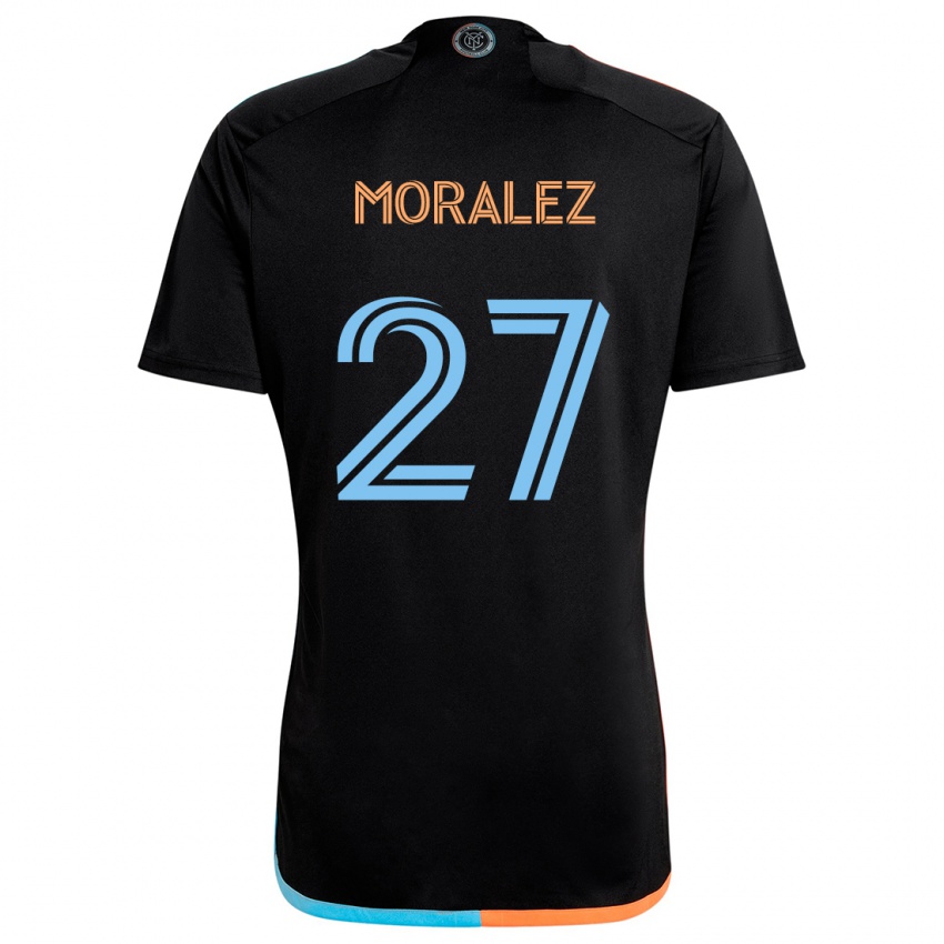 Niño Camiseta Maxi Moralez #27 Negro Naranja Azul 2ª Equipación 2024/25 La Camisa Argentina