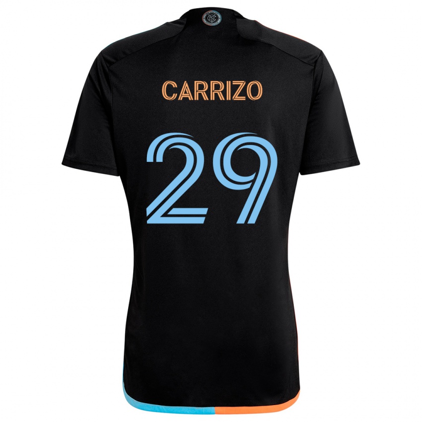 Niño Camiseta Máximo Carrizo #29 Negro Naranja Azul 2ª Equipación 2024/25 La Camisa Argentina