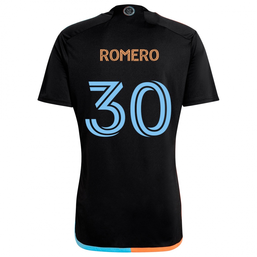 Niño Camiseta Tomás Romero #30 Negro Naranja Azul 2ª Equipación 2024/25 La Camisa Argentina