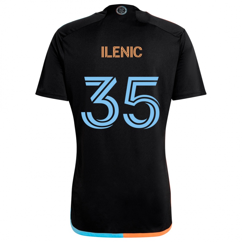 Niño Camiseta Mitja Ilenic #35 Negro Naranja Azul 2ª Equipación 2024/25 La Camisa Argentina