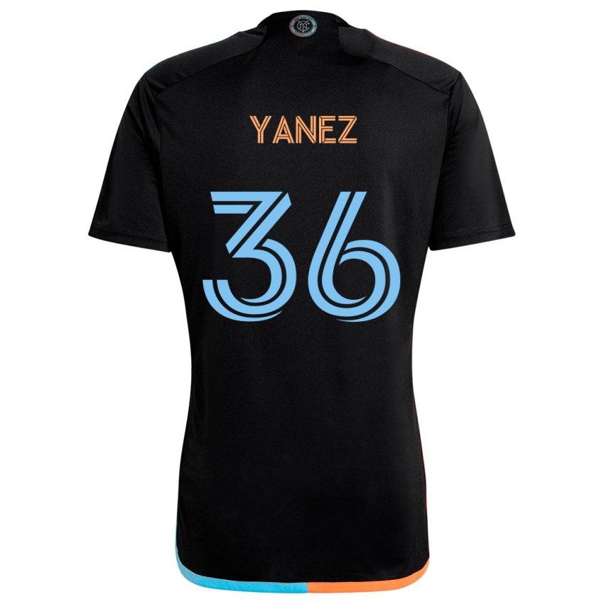 Niño Camiseta Zidane Yañez #36 Negro Naranja Azul 2ª Equipación 2024/25 La Camisa Argentina