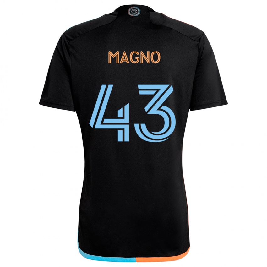 Niño Camiseta Talles Magno #43 Negro Naranja Azul 2ª Equipación 2024/25 La Camisa Argentina