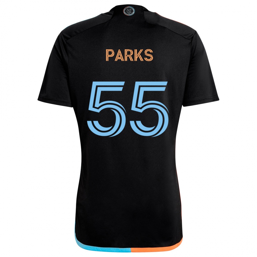 Niño Camiseta Keaton Parks #55 Negro Naranja Azul 2ª Equipación 2024/25 La Camisa Argentina