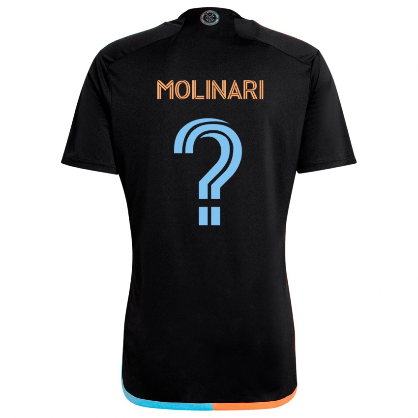 Niño Camiseta Peter Molinari #0 Negro Naranja Azul 2ª Equipación 2024/25 La Camisa Argentina