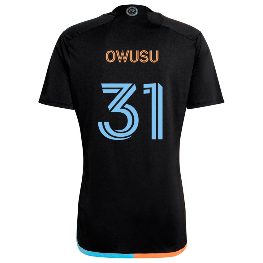 Niño Camiseta Samuel Owusu #31 Negro Naranja Azul 2ª Equipación 2024/25 La Camisa Argentina