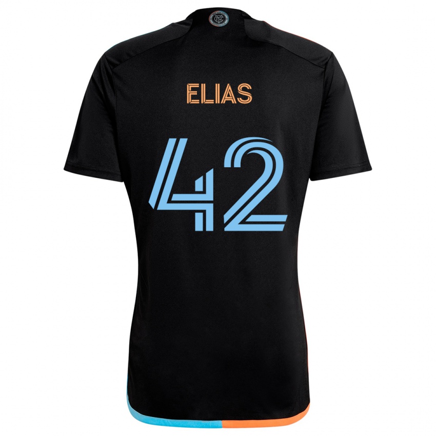 Niño Camiseta Piero Elias #42 Negro Naranja Azul 2ª Equipación 2024/25 La Camisa Argentina