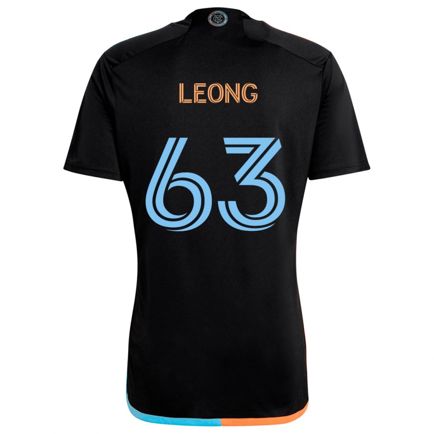 Niño Camiseta Matthew Leong #63 Negro Naranja Azul 2ª Equipación 2024/25 La Camisa Argentina