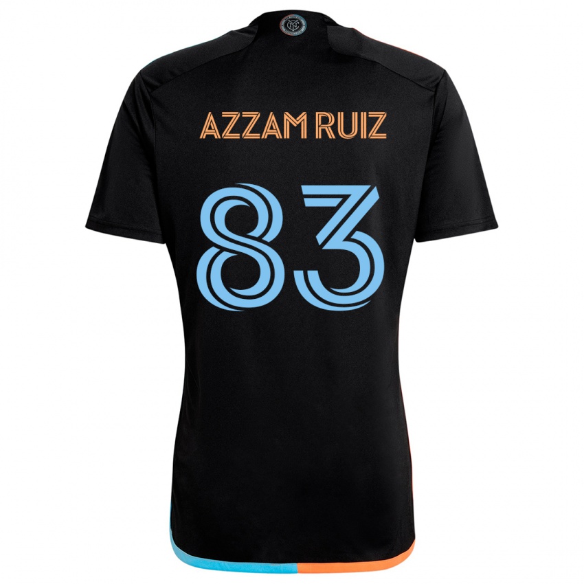 Niño Camiseta Camil Azzam Ruiz #83 Negro Naranja Azul 2ª Equipación 2024/25 La Camisa Argentina