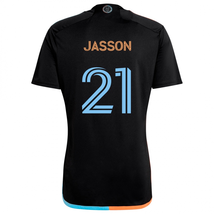 Niño Camiseta Andres Jasson #21 Negro Naranja Azul 2ª Equipación 2024/25 La Camisa Argentina