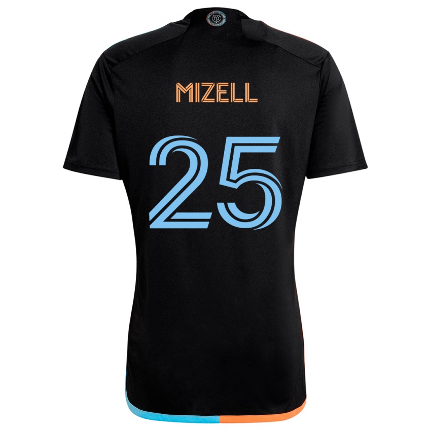 Niño Camiseta Cody Mizell #25 Negro Naranja Azul 2ª Equipación 2024/25 La Camisa Argentina