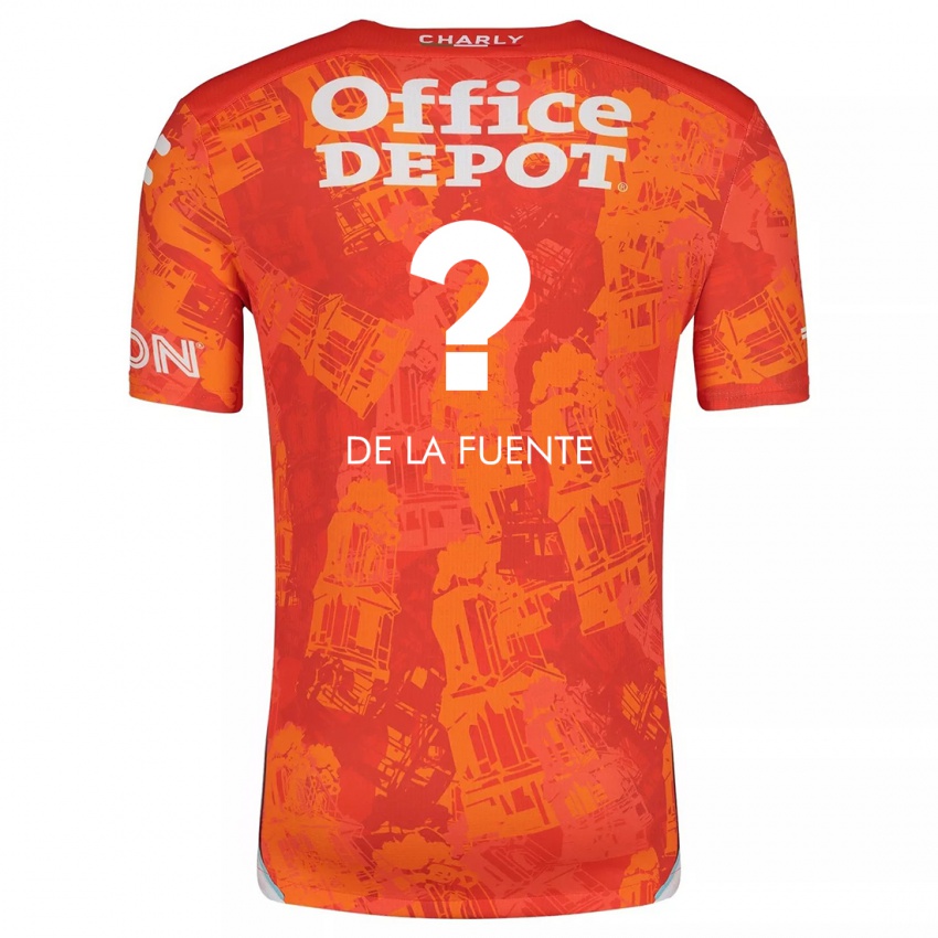 Niño Camiseta Paulino De La Fuente #0 Naranja Blanco 2ª Equipación 2024/25 La Camisa Argentina