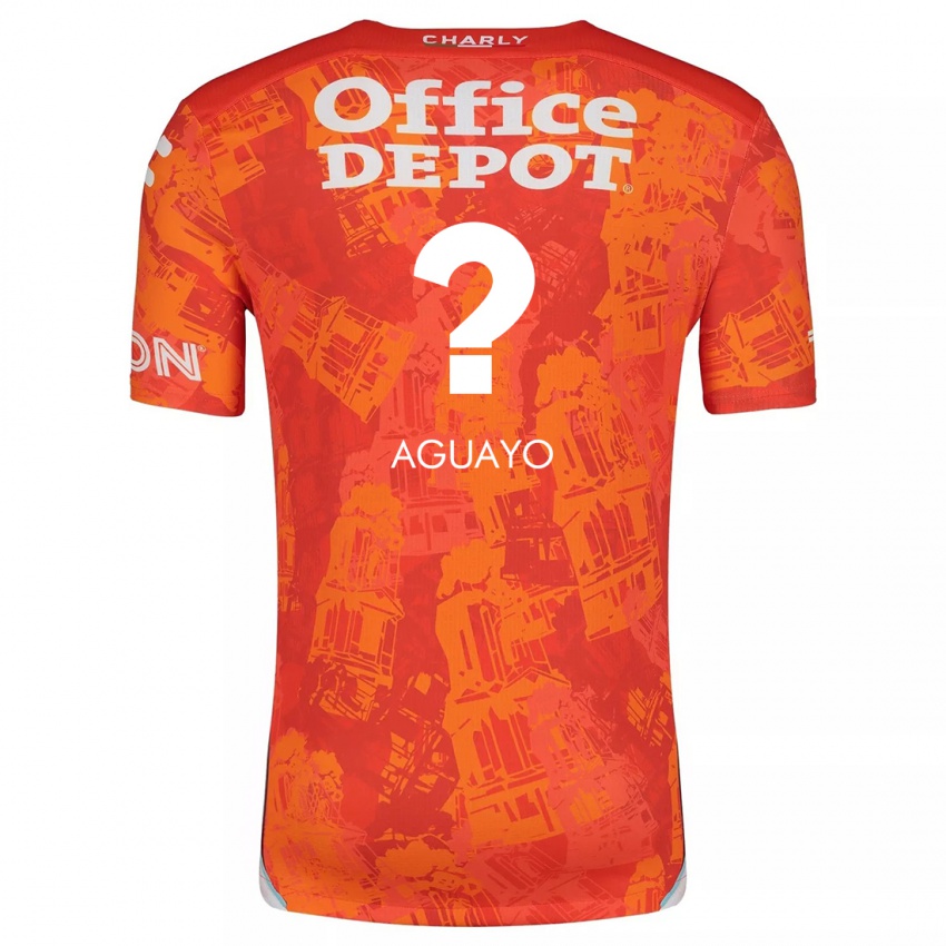 Niño Camiseta Sergio Aguayo #0 Naranja Blanco 2ª Equipación 2024/25 La Camisa Argentina