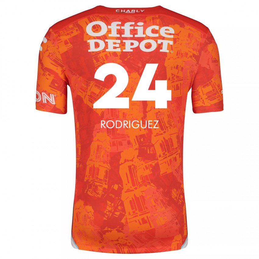 Niño Camiseta Luis Rodriguez #24 Naranja Blanco 2ª Equipación 2024/25 La Camisa Argentina